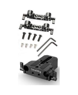 SmallRig Super Lightweight 15mm Railblock, 2-Pack - With SmallRig Baseplate with Dual 15mm Rod Clamp