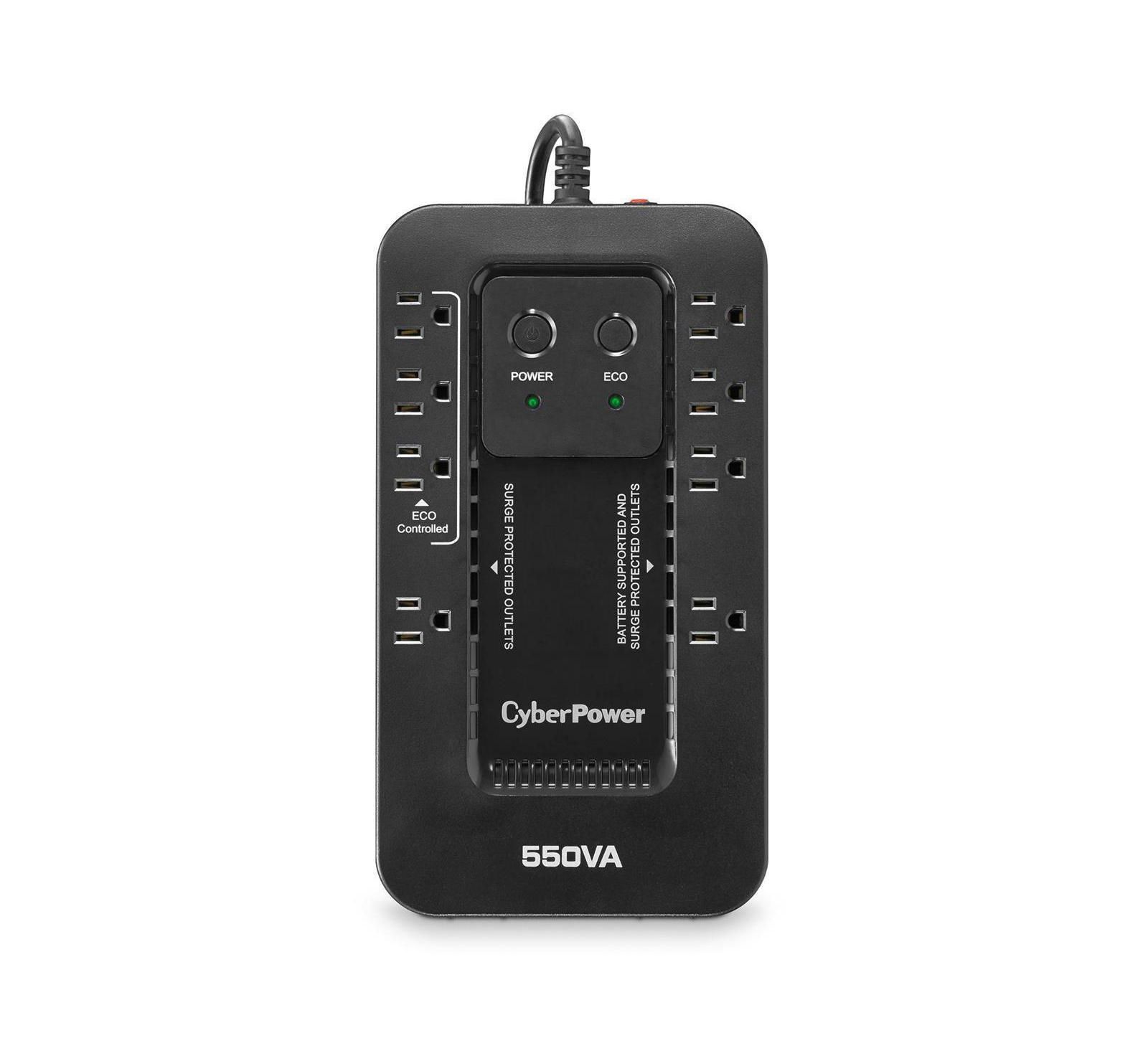 ИБП CyberPower Ecologic EC550G Compact 8 Outlets 550VA 330W, ECO Mode