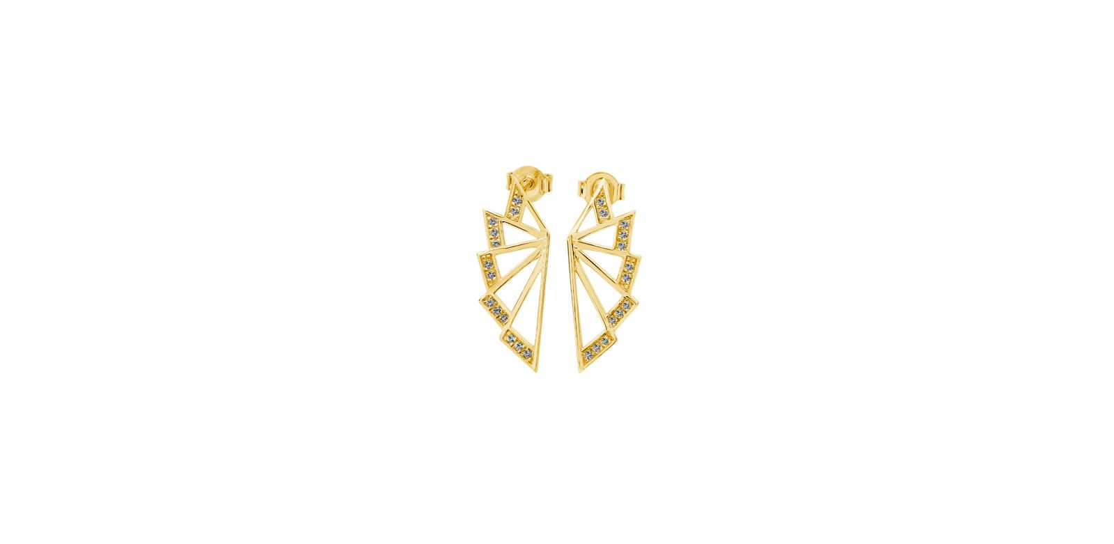 Angel Wing Studs in Veremeil