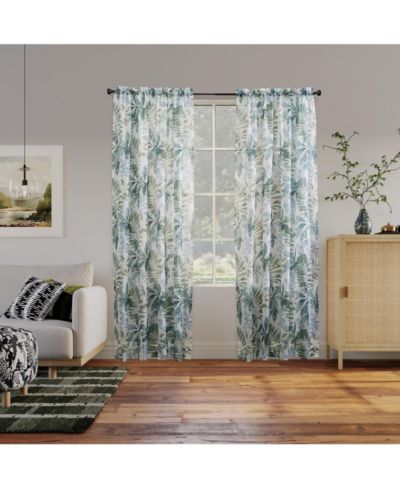 Штора No. 918 Fauna Foliage Print Crushed Voile Sheer Rod Pocket