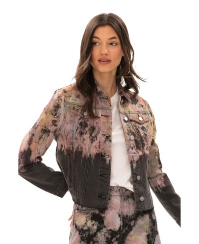 Blue Revival Women's Daria Tie-Dye Cropped Denim Trucker Jacket