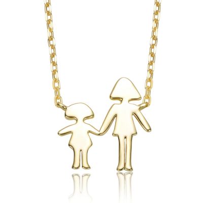 Женская подвеска Rachel Glauber Plated Mother & Daughter Family-Themed