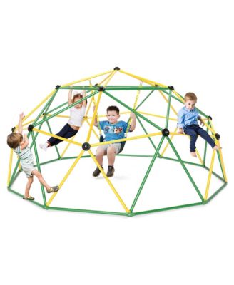 Gymax игровой комплекс для детей с куполом для лазания и качелями 10FT
