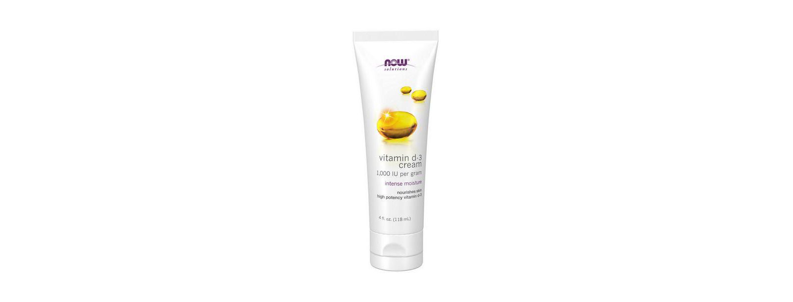 NOW Foods витамины D3 в креме, 4 oz