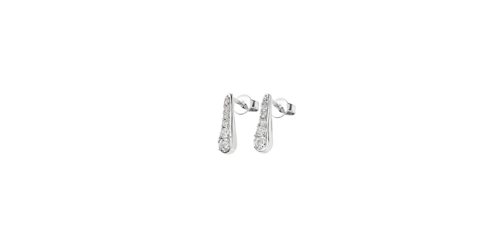 Skinny Drip Studs with topaz