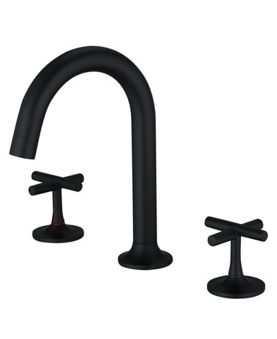 Смеситель для ванной Greenspring 8 in. Widespread Double-Handle High-Arc, матовый черный