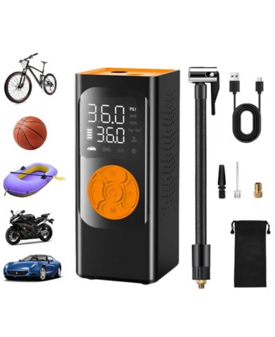 SUGIFT Portable Cordless Tire Inflator Air Compressor Pump with Digital Pressure Gauge and LED Light