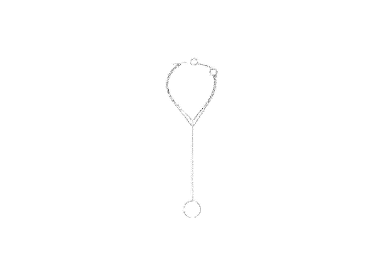 Skinny Drip Hand Chain with Topaz