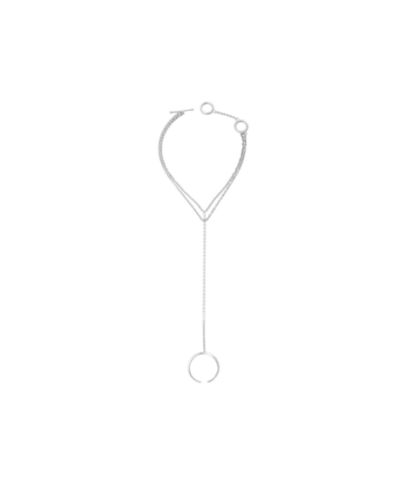 Skinny Drip Hand Chain with Topaz