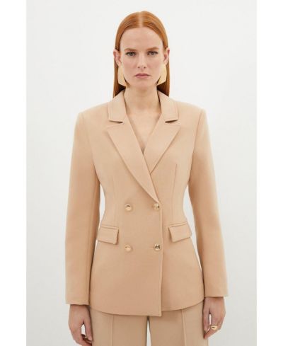 Женский приталенный двубортный блейзер Karen Millen