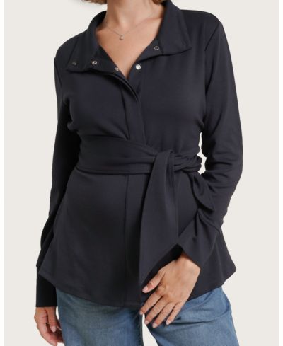 NOM Maternity Women's Allyson Nursing Lounge Jacket