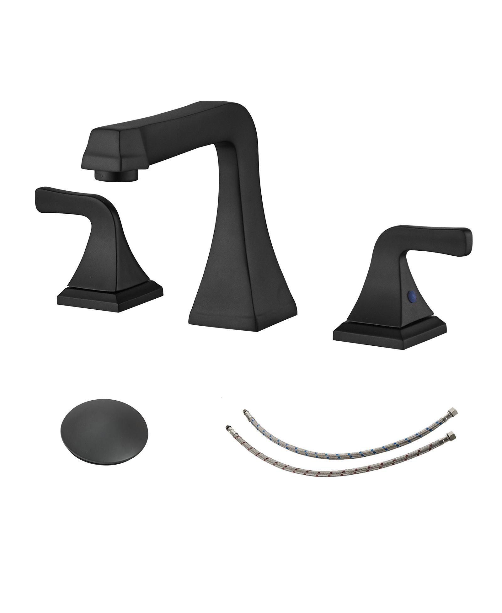 Greenspring 8 in. Widespread Double Handle Bathroom Faucet With Pop-up Drain Assembly