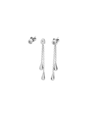 Removale Double Drop Earrings with Topaz