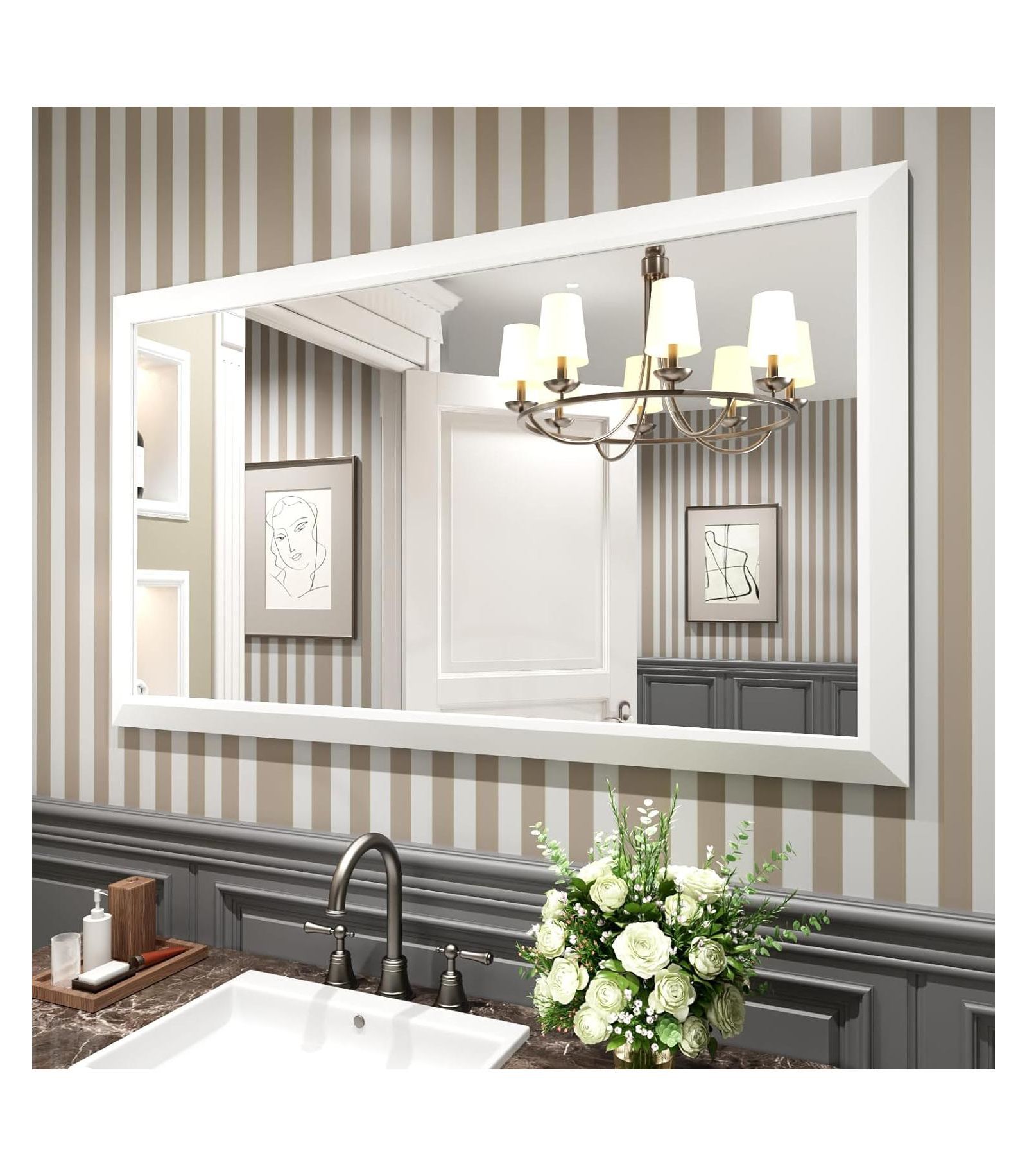 Зеркало для ванной Amorho Metal Framed Wall Mirror