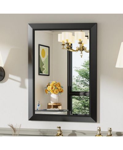 Amorho Bathroom Mirror, Metal Framed Wall Mirrors for Bedroom, Rectangle Wall-Mounted Mirrors