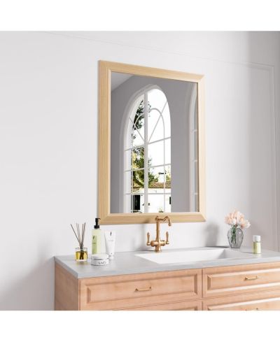 Amorho 36x28 Inch Metal Framed Bathroom Mirror, Rectangular Wall Mirror for Sink, Bedroom, Vertical or Horizontal