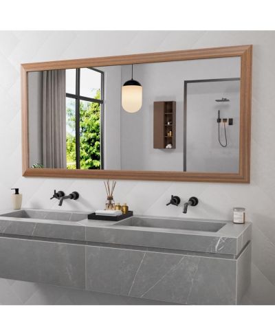 Amorho Bathroom Mirror Thick Metal Framed Wall Mirrors for Over Sink, Bedroom, Living Room, Entryway (Horizontal/Vertical)