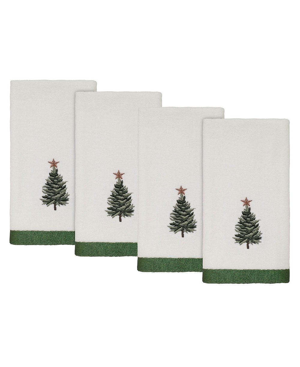 Avanti Набор полотенец из хлопка Trees, 4 шт., 18" x 11"