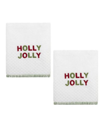 Набор из 2 полотенец для рук Avanti Holly Jolly Cotton, 28" x 16"
