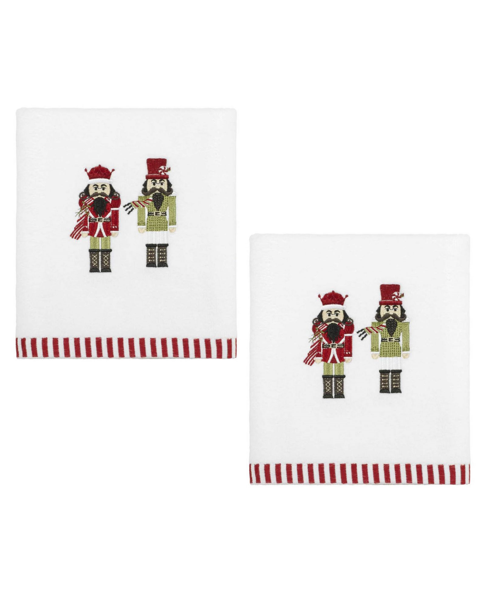 Набор из 2 полотенец для рук Avanti Peppermint Nutcracker Cotton, 28" x 16"