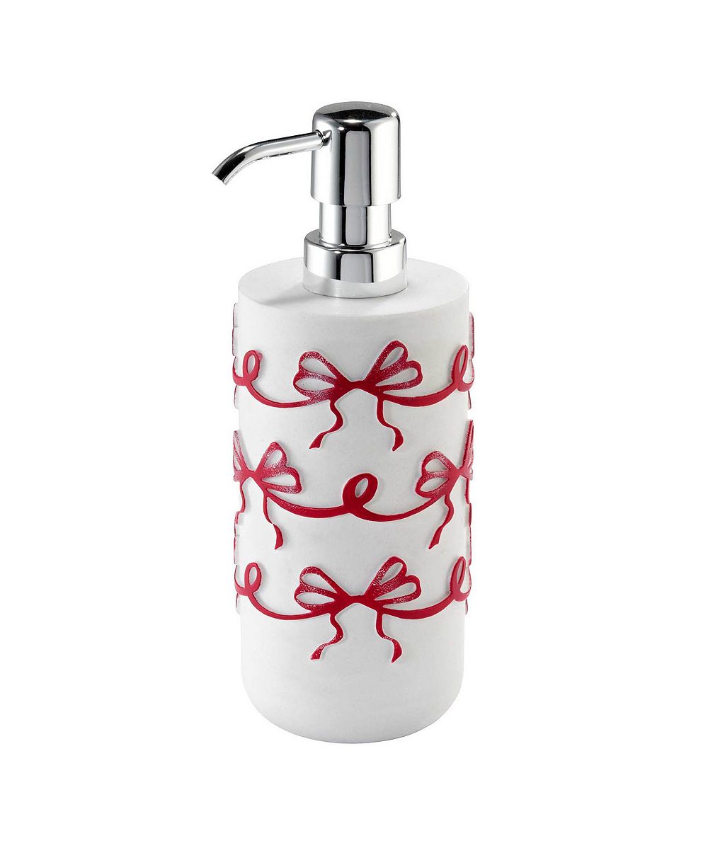 Avanti Christmas Bows Resin Lotion Dispenser