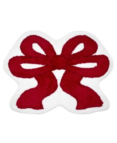 Avanti Christmas Bows Polyester Bath Rug, 29" x 22"