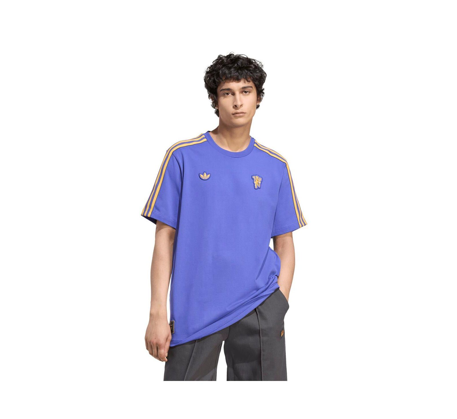 Adidas Men's Purple Manchester United Terrace Icons T-Shirt
