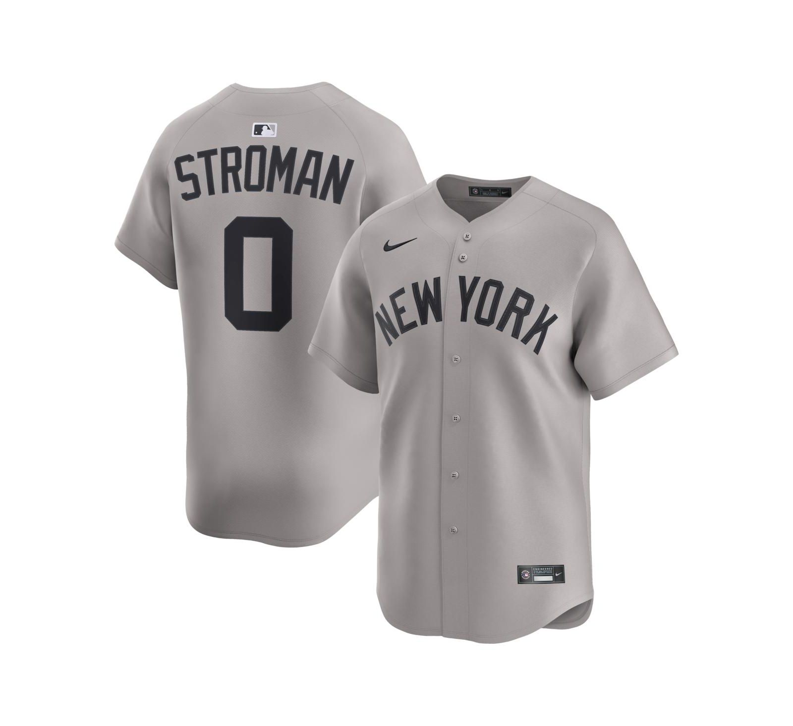Nike Men's Marcus Stroman Gray New York Yankees Road Limited Player Jersey