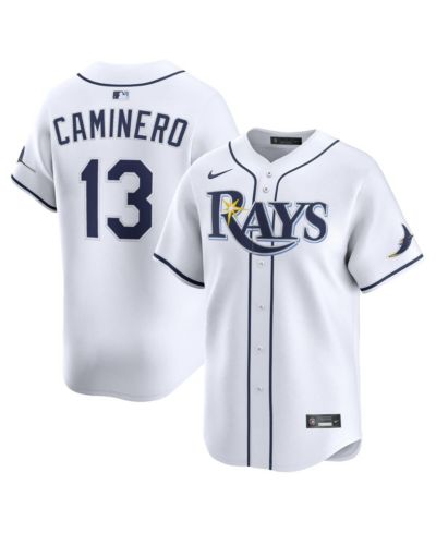 Детская джерси Nike Men's Junior Caminero White Tampa Bay Rays Home Limited