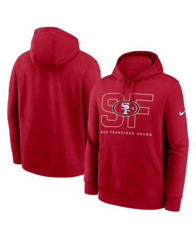 Мужское худи Nike San Francisco 49ers Busted Play Club Fleece в цвете Scarlet