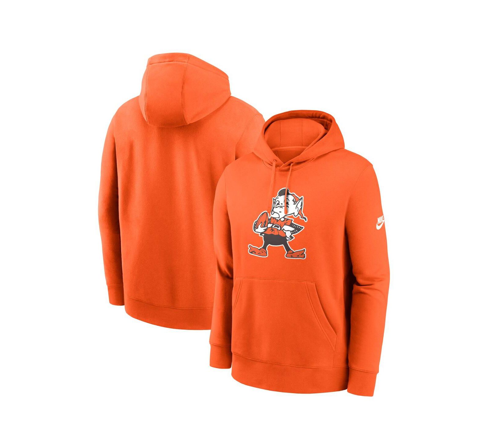 Nike Men's Orange Cleveland Browns Club Fleece Pullover Hoodie