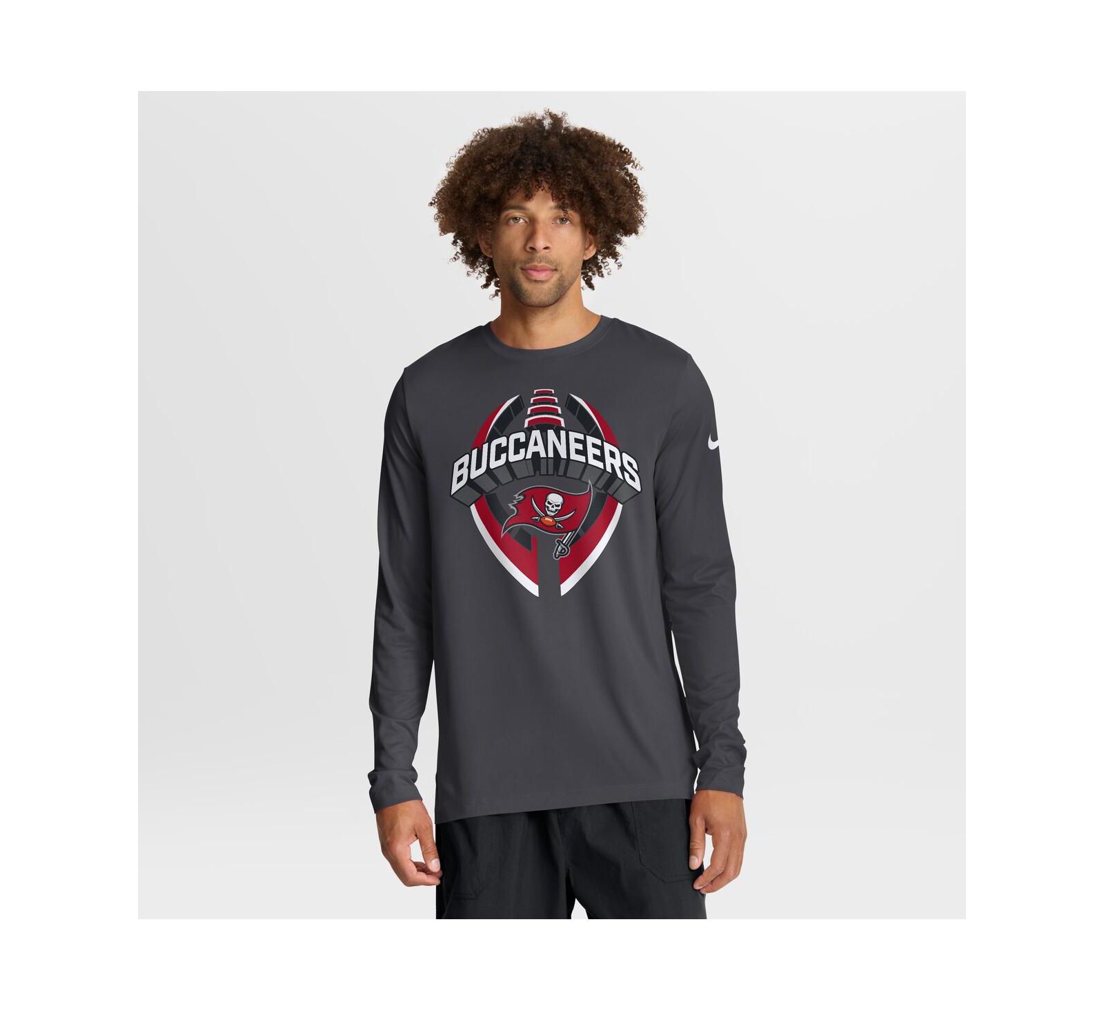 Мужская футболка Nike Tampa Bay Buccaneers Primetime Legend Icon с длинным рукавом, цвет антрацит