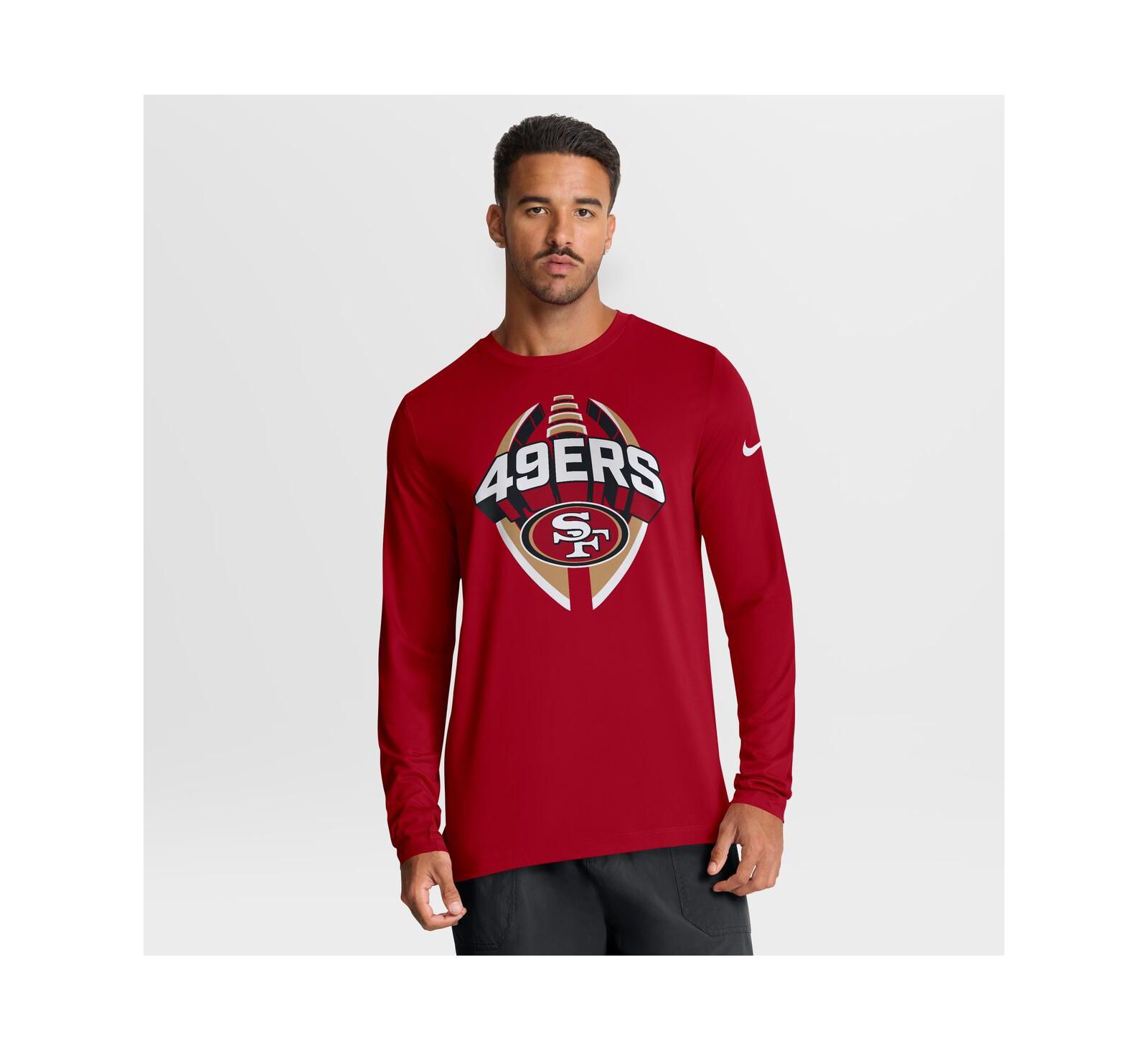 Nike Men's Scarlet San Francisco 49ers Primetime Legend Icon Performance Long Sleeve T-Shirt