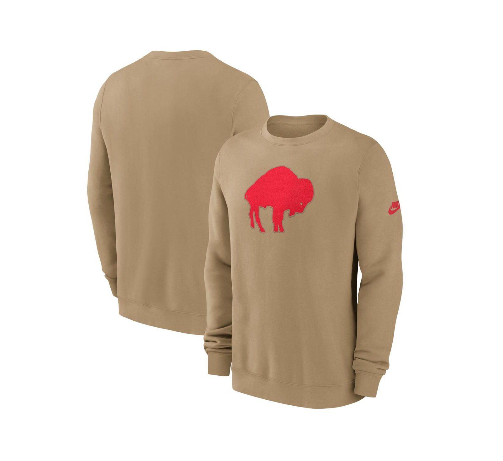 Мужской свитшот Nike Buffalo Bills Swing Pass Rewind Club Pullover Tan