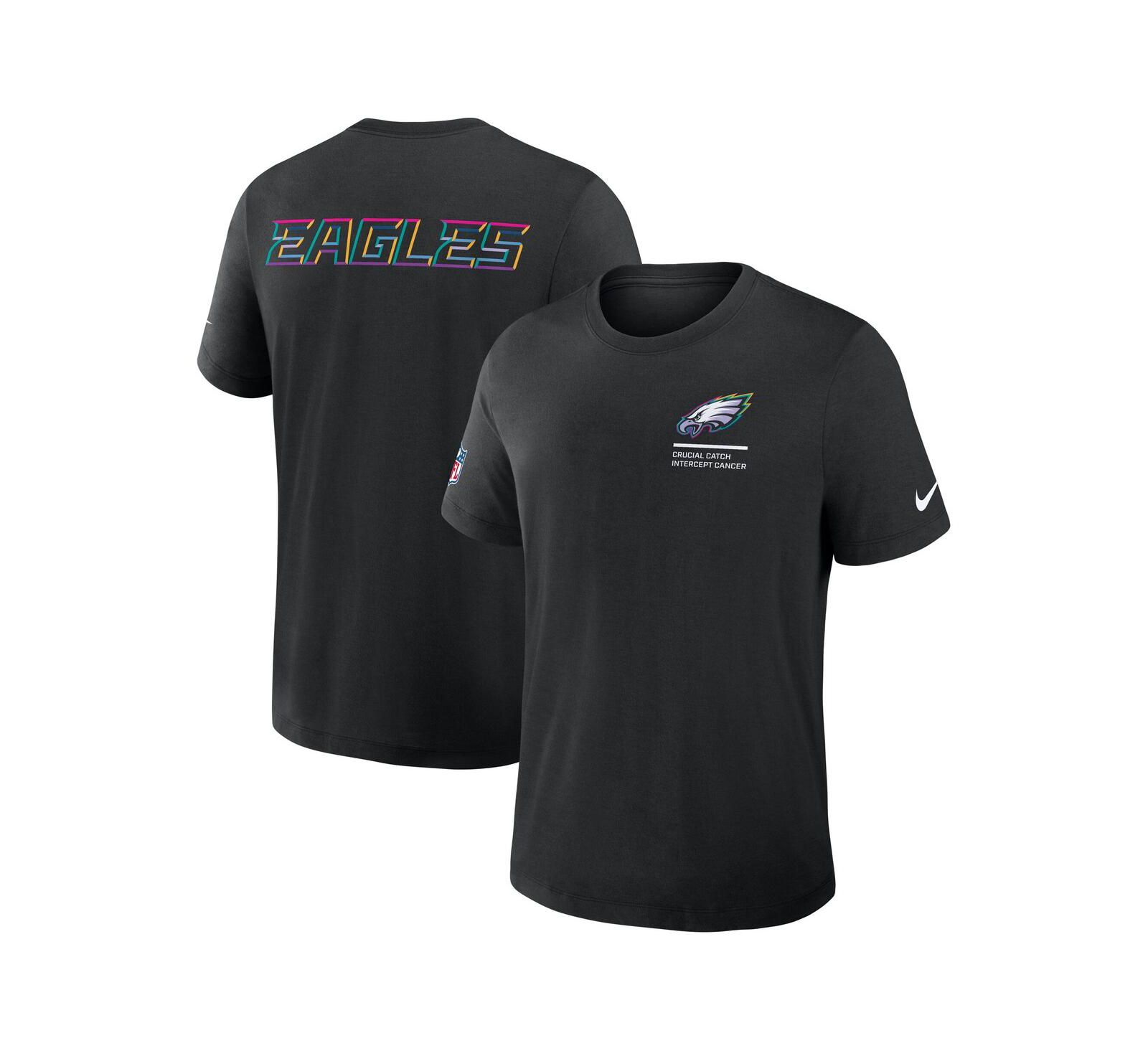 Мужская футболка Nike Philadelphia Eagles Tall 2025 NFL Crucial Catch Tri-Blend Dri-FIT, черная
