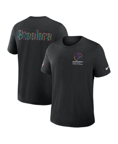 Мужская футболка Nike Pittsburgh Steelers Tall 2025 NFL Crucial Catch Tri-Blend Dri-FIT, черная