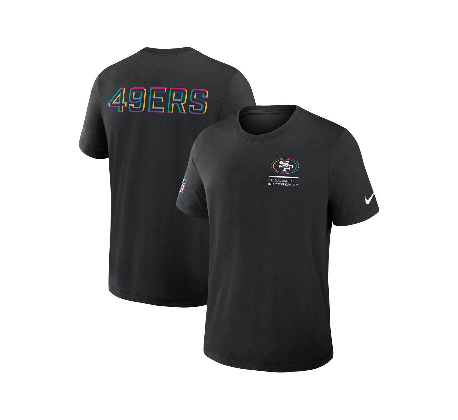 Мужская футболка Nike Black San Francisco 49ers Tall 2025 NFL Crucial Catch Tri-Blend Dri-FIT