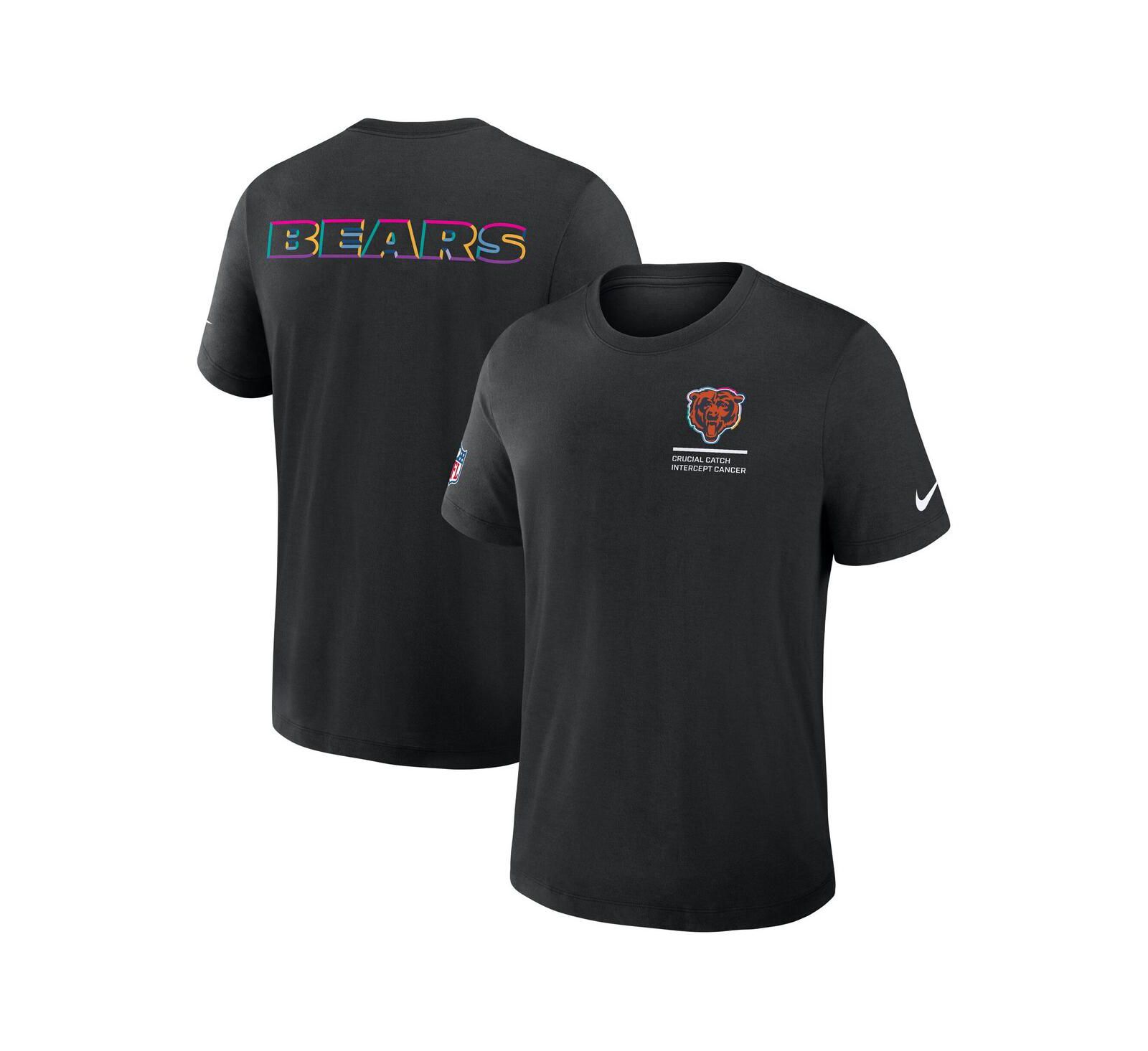 Nike Men's Black Chicago Bears Tall 2025 NFL Crucial Catch Tri-Blend Dri-FIT T-Shirt