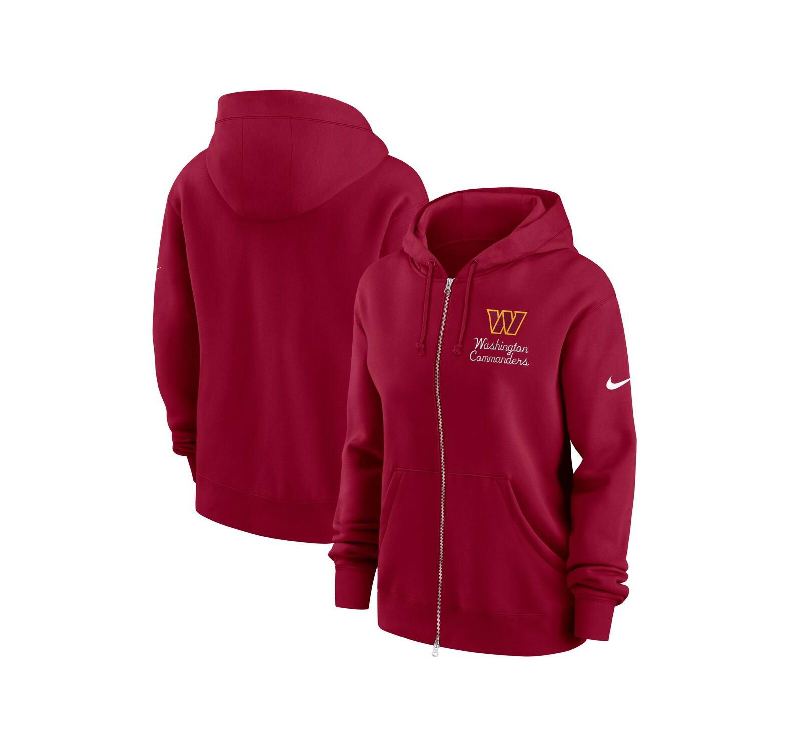 Женское худи Nike Burgundy Washington Commanders Phoenix Rewind Full-Zip