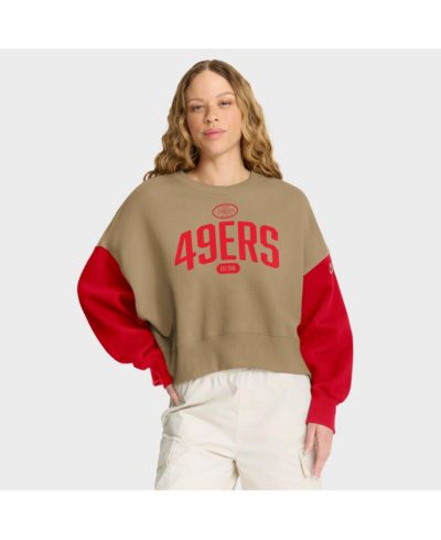 Женская свитшот Nike Tan San Francisco 49ers Oversized Rewind Pullover