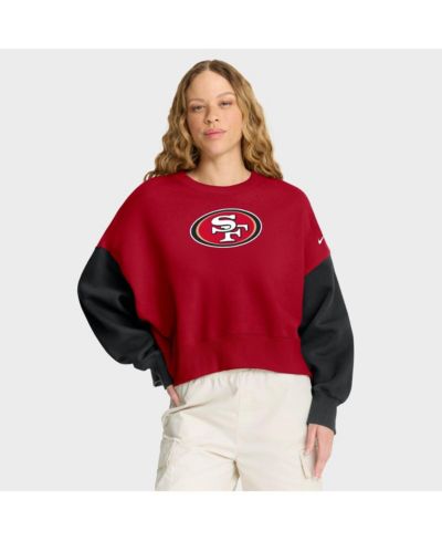 Nike Женская безразмерная толстовка Nike San Francisco 49ers Oversized Color Block Pullover
