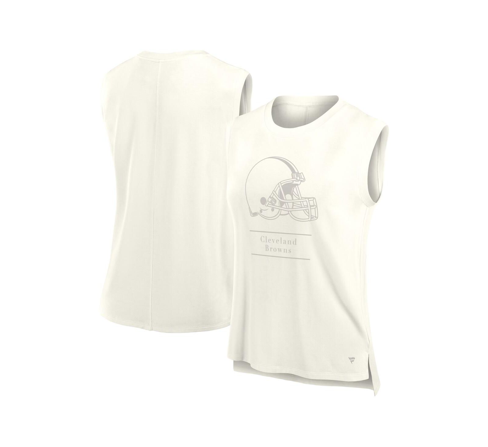 Женский топ Fanatics Cream Cleveland Browns Studio Embrace Tank Top