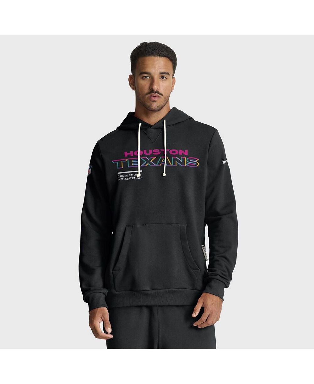 Nike Men's Black Houston Texans 2025 NFL Crucial Catch Sideline Standard Issue Dri-FIT Hoodie