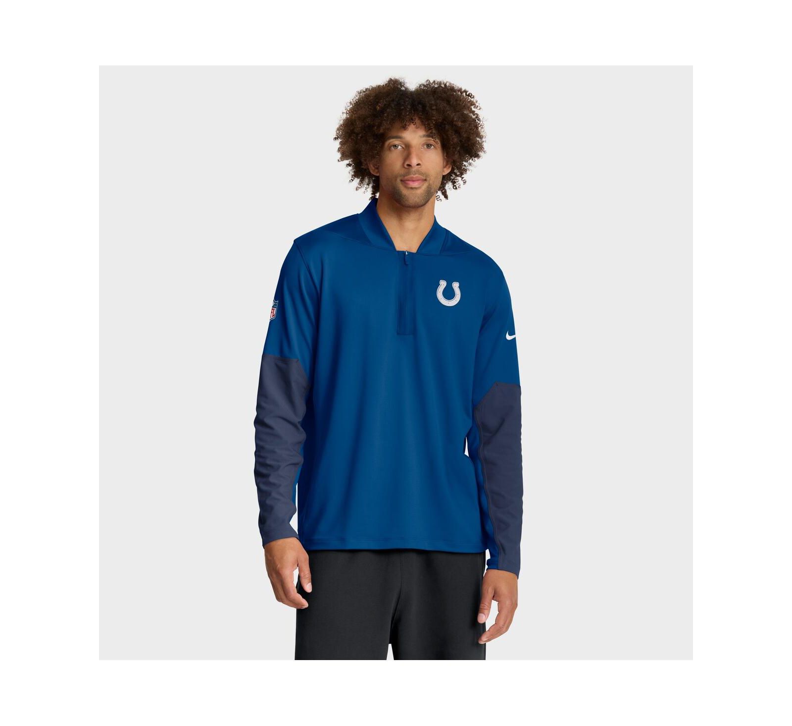 Nike Men's Royal Indianapolis Colts Sideline Dri-FIT Half-Zip Pullover Sweatshirt