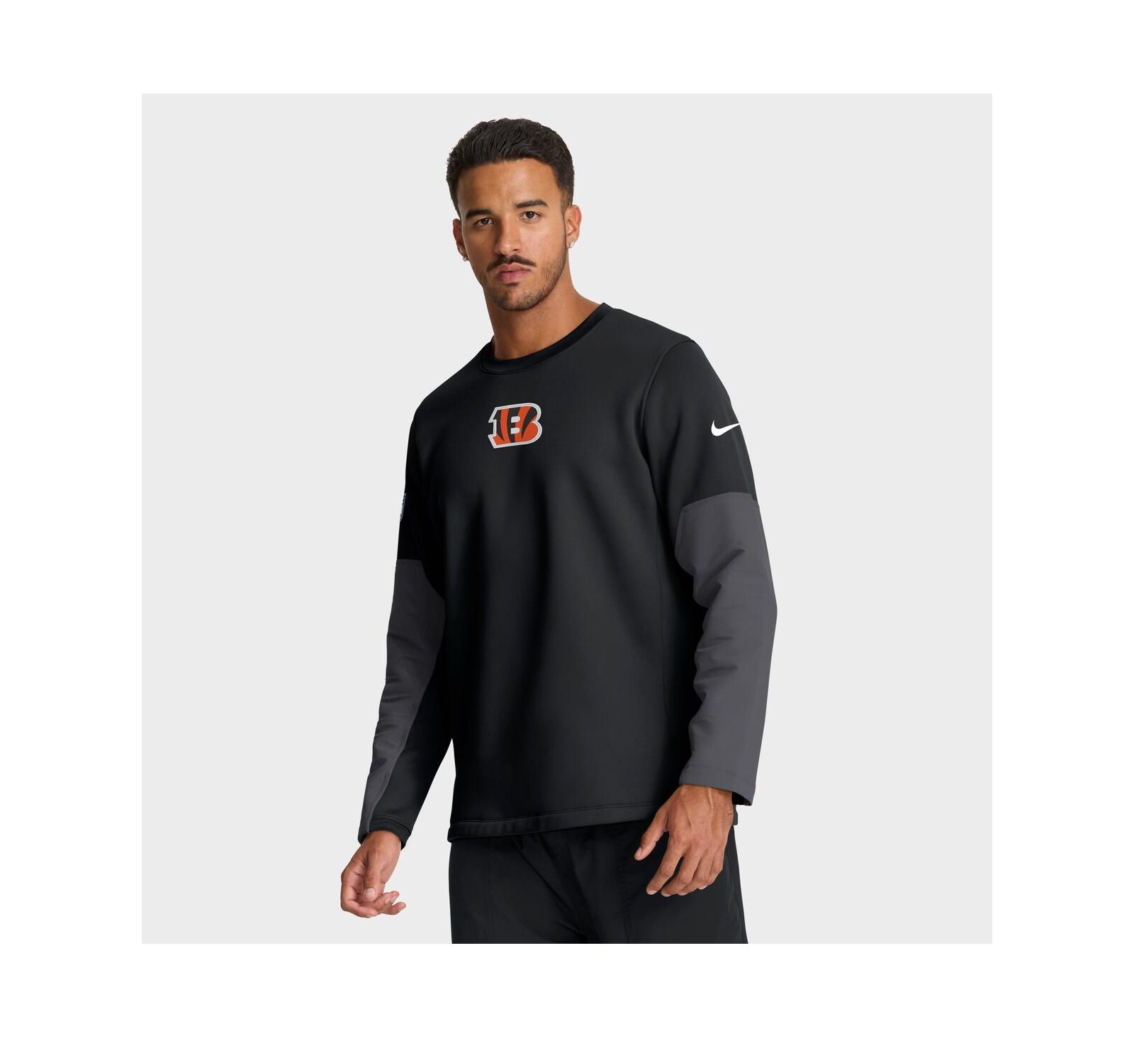 Nike Мужская черная футболка Nike Cincinnati Bengals Sideline Scripted to Win Performance Long Sleeve