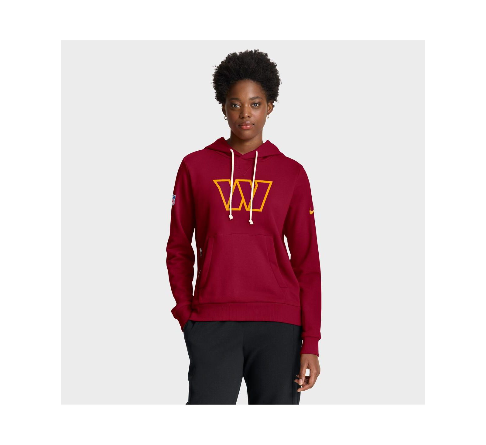 Nike Женское худи Washington Commanders Sideline Standard Issue Dri-FIT, бордовое