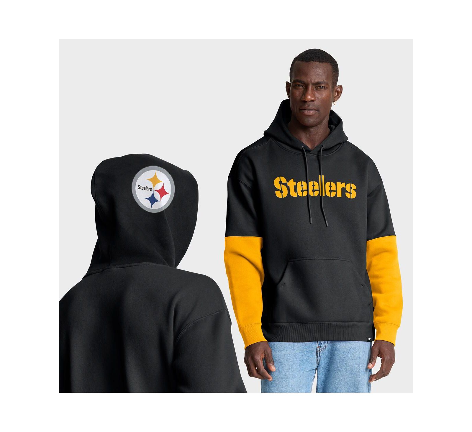 Худи Fanatics Men's Black Pittsburgh Steelers Helmet Pullover