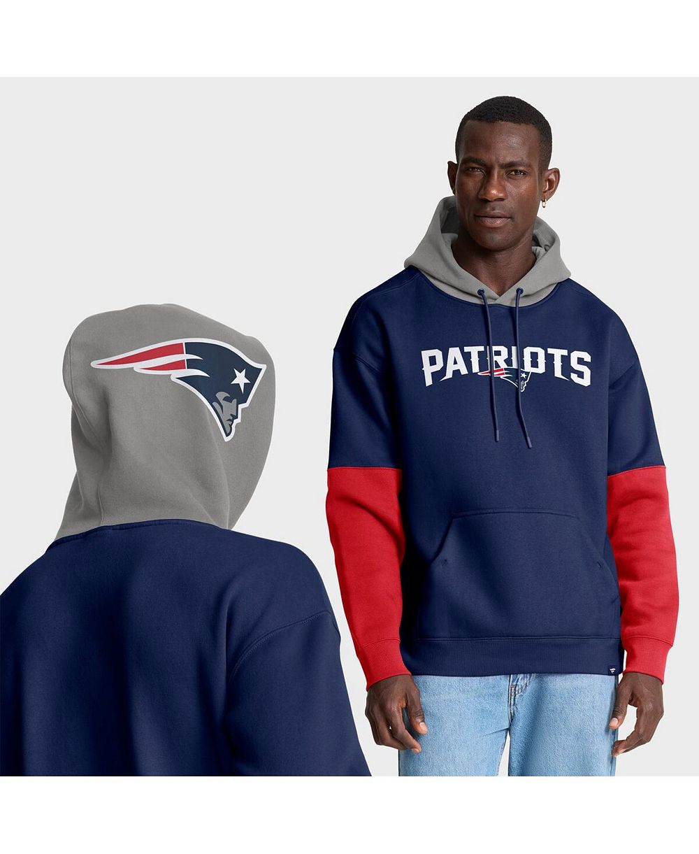 Fanatics Men's Navy New England Patriots Helmet Pullover Hoodie