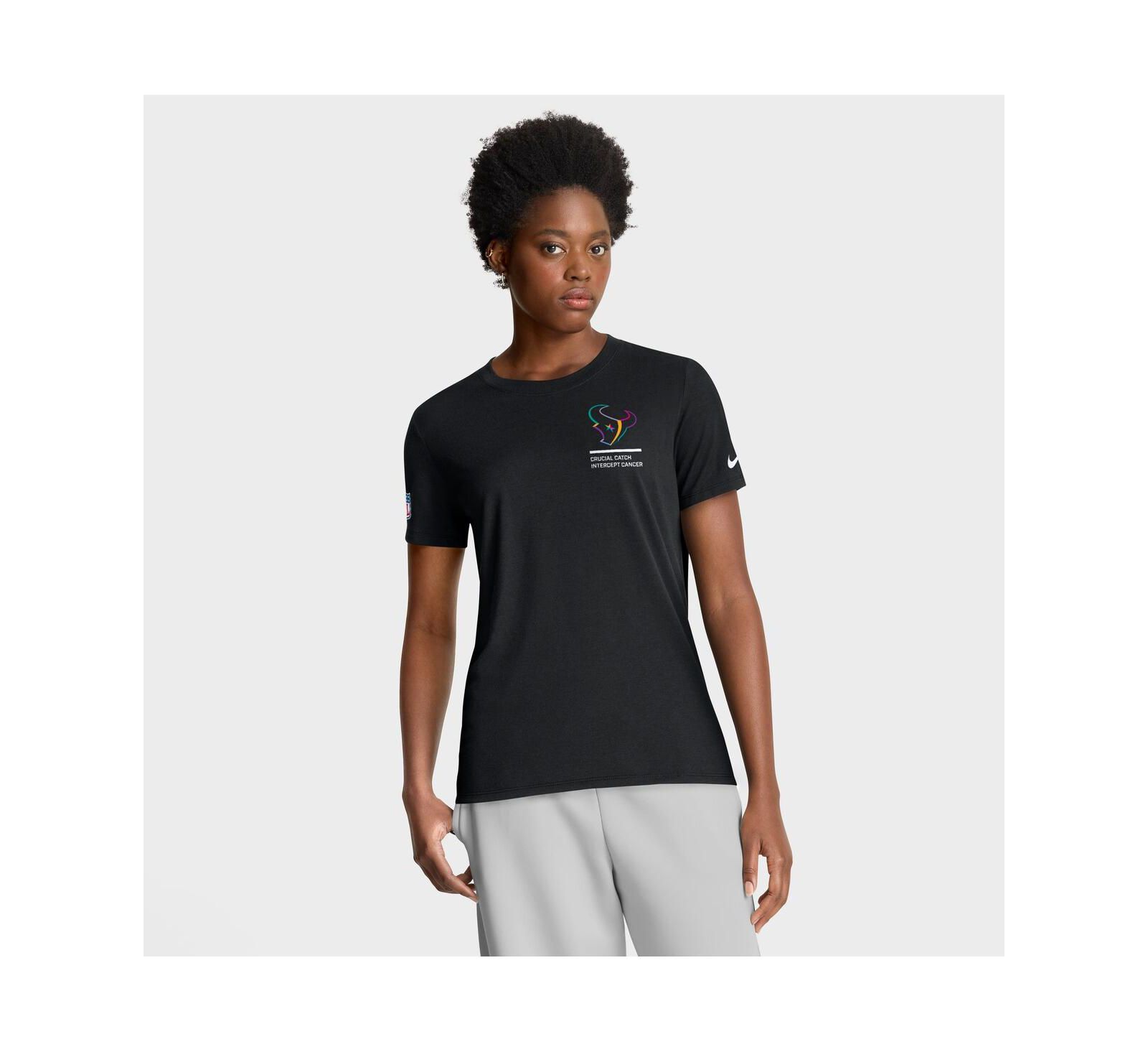 Nike Women's Black Houston Texans 2025 NFL Crucial Catch Tri-Blend Dri-FIT T-Shirt
