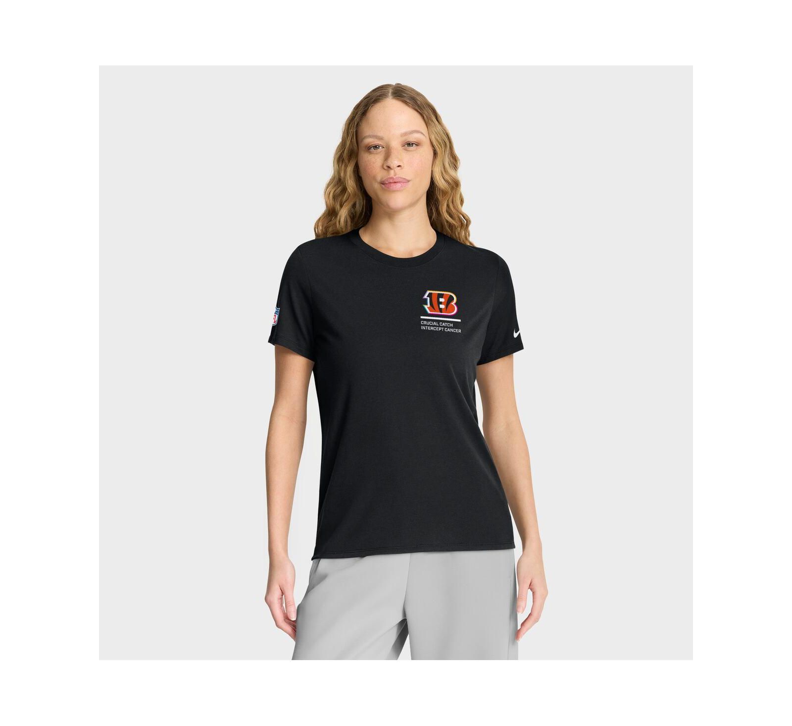 Nike Women's Black Cincinnati Bengals 2025 NFL Crucial Catch Tri-Blend Dri-FIT T-Shirt